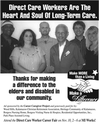 Care Worker campaign appreciation newspaper ad