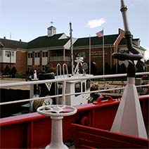 Fireboat in harbor