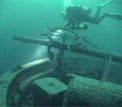 Stern of Cornelia Windiate with Jan Underhill