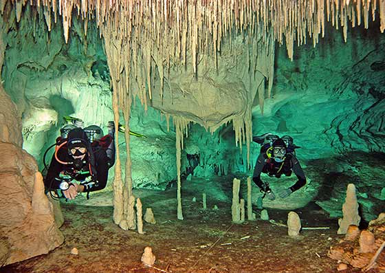 Cave divers